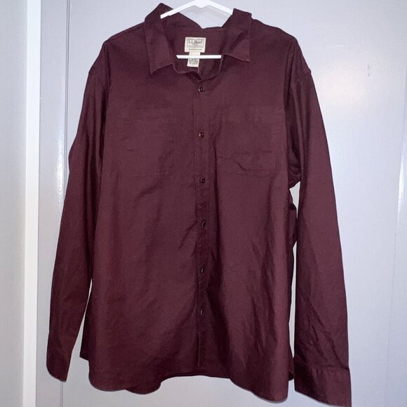 NWT L.L. Bean Men's Bean Flex Twill Long Sleeve Button Down Shirt Size XL-Reg - Picture 1 of 8